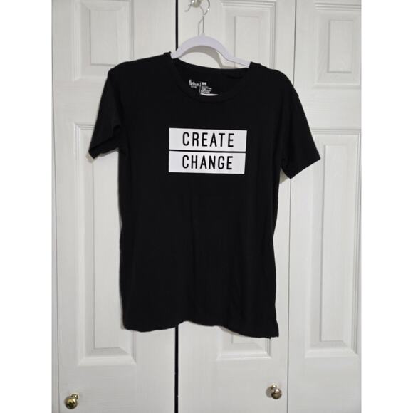 Flirtitude active xs women's black "create change" tee - Picture 1 of 6